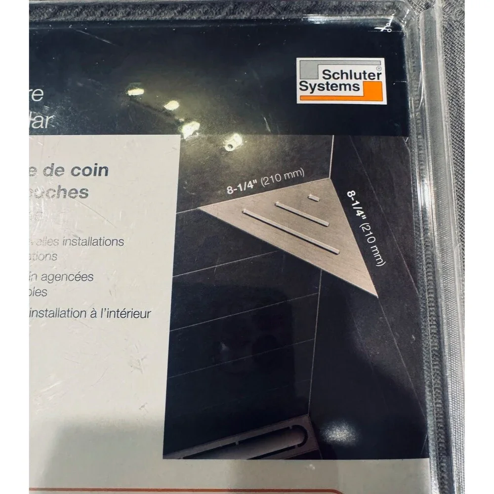 Schluter Systems Triangular Corner Shelf Matte Black Shelf-E SES1D3MGS Set of 2